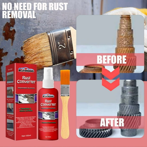 LSLJS Chassis Rust Converter Rust Inhibitor Rust Remover Derusting Spray Car Maintenance Cleaning 100Ml, Home Accessories