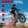 thumbnail image 2 of VortexRider 1500W Electric Bike for Adults, 20" Fat Tire E-Mountain Bikes, 48V 17.5Ah 32MPH Ebike for Adults Full Suspension UL2849, 2 of 5