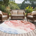 thumbnail image 4 of Round Rug 5Ft Washable Non-Slip, Ombre Orange Blue Circle Area Rugs for Living Room Bedroom, Summer Coastal Ocean Sea Beach Wave Indoor Floor Mats Carpet Runner for Home Decor Aesthetic, 4 of 8