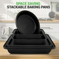 thumbnail image 6 of Non-Stick Carbon Steel Baking Set, 10-Piece Bakeware with Cookie Sheets, Muffin Pan, Roasting Pan, Cake Pan, Baking Tray, Pizza Pan for Easy Release and Cleaning, 6 of 8