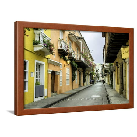 Architecture in the San Diego Section, Cartagena, Colombia Framed Print Wall Art By Jerry