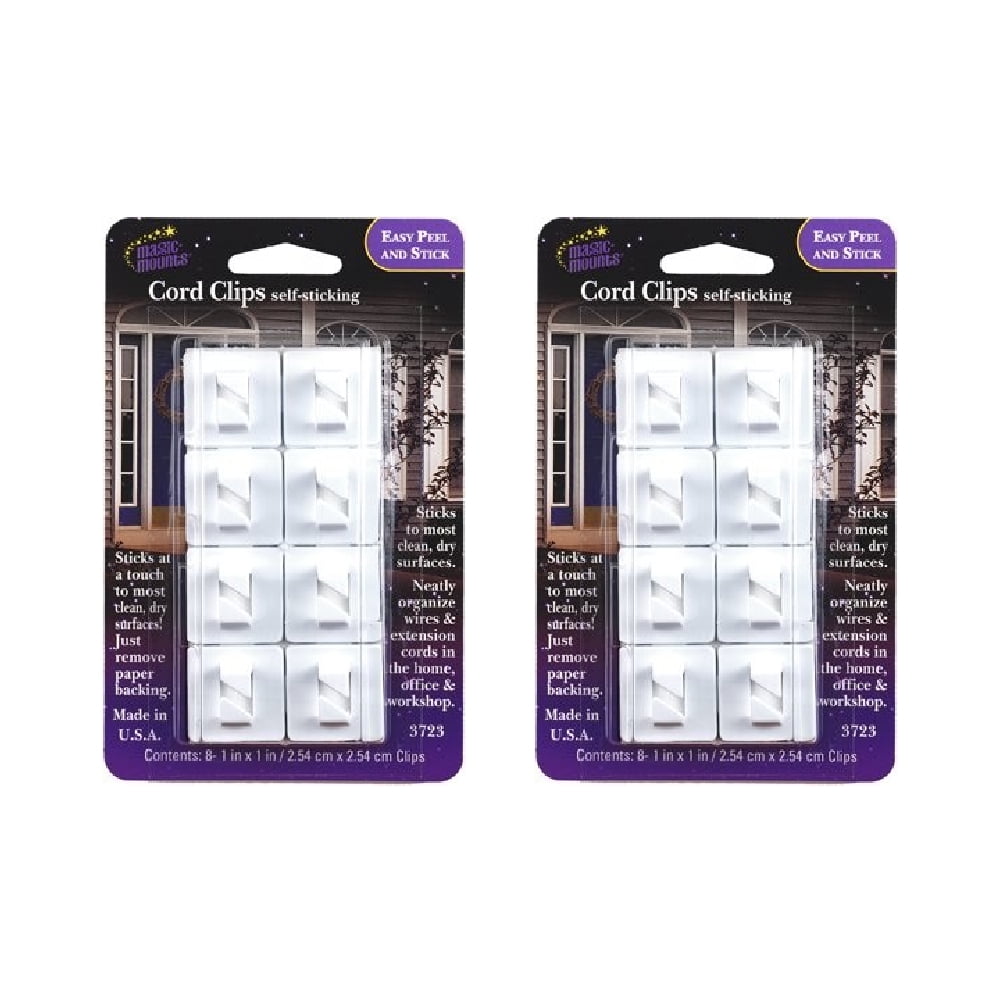 Magic Mounts Cord Clip Cable Wire Extension Organizer Self Stick 8