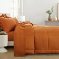 thumbnail image 4 of RUIKASI 7 Pieces Orange Queen Bed Comforter Set with Sheets - Bed in a Bag with Comforter and All Season Sheets, Pillowcases, 4 of 9