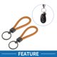 thumbnail image 2 of Llavero de coche único Bargains Llavero universal con anillo para llaves de control remoto para casa de cuero aleación de zinc naranja 2 Pcs, 2 of 6