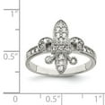 thumbnail image 2 of White Sterling Silver Ring Band Themed Cubic Zirconia CZ, 2 of 2