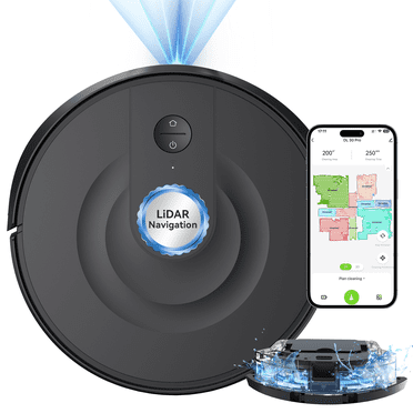 Enboya Robot Vacuum and Mop Combo, Lidar Navigation Home Mapping, Room Schedule, Ultra Slim and 9000Pa Suction