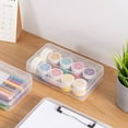 thumbnail image 6 of Shrysg Clear Plastic Pencil Box,8.07x4.72x2.36 (20.5x12x6cm),Snap-Tight Lid,Stackable,Large Capacity for Pens & More,Set of 2, 6 of 7