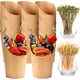 thumbnail image 1 of 50 Pcs Charcuterie Cups with Skewers, 12 Oz Paper Snack Appetizer Cups with Cocktail Picks, French Fry Holder Brown Kraft, Disposable Popcorn Boxes Cones, Party Board Favor(50 Cups + 200 Sti, 1 of 5