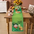 thumbnail image 2 of St. Patrick's Day Table Runner 72 Inches, Funny Gnomes Beer Gold Coin Shamrock Green Bed Runner Dresser Scarves Tabletop for Indoor Outdoor Parties/Ceremony/Banquet, 14" x 72", 2 of 8