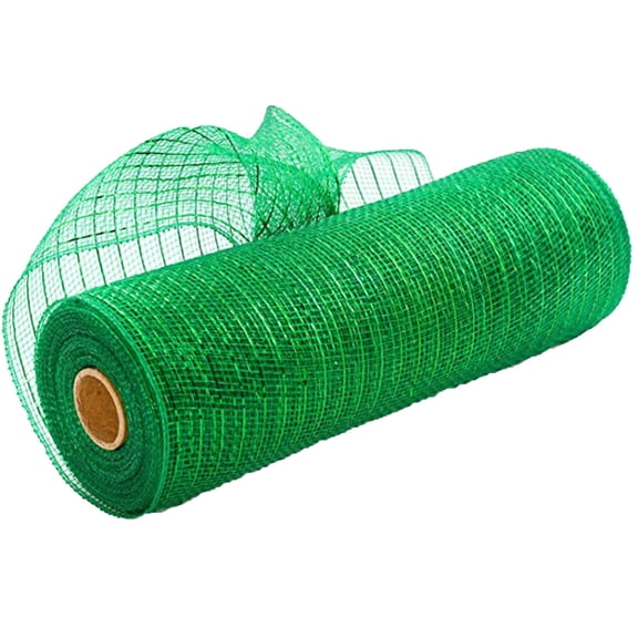 Metallic Bows Wrapping Poly Mesh Ribbon 10 Inch 30 Feet Polypropylene Metallic Foil Reusable Wreath Swag DIY Craft Decor