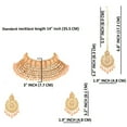 thumbnail image 4 of Efulgenz Indian Jewelry Choker Kundan Crystal Faux Pearl Necklace Earrings Maang Tikka Head Chain Bollywood Wedding Bridal Set, 4 of 5