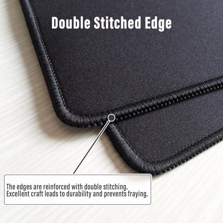 Large Double Sided Desk Mat - 23.6x11.8 Inch PU Leather Mouse Pad, Waterproof, Non-Slip (White & Almond)