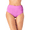 Lavender, variant on womens High-Waist Shirred Bikini Bottom, xs