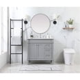 thumbnail image 6 of Elegant Decor Bennett 36" Aluminum MDF Single Bathroom Vanity in Gray, 6 of 8