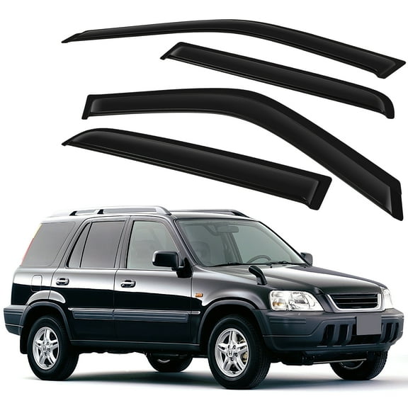 CCIYU Window Visors Side Window Deflector Window Deflector Sun Rain Guard 4Pcs Set Replacement fit for 1998-2001 For Honda CR-V