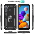 thumbnail image 4 of Samsung A21 Phone Case, Galaxy A21 Phone Case with Screen Protector, Military Grade Protective Cases with Ring for Samsung Galaxy A21 (Black), 4 of 12