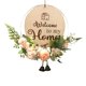 thumbnail image 5 of Corona de madera con letrero de bienvenida, decoración para primavera y verano, corona redonda para puerta. Estilo A, 5 of 9