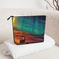 thumbnail image 6 of Makeup Bag Small Cosmetic Bags for Women Travel Toiletry Bag Zipper Pouch Purse Organizer Pouches, Northern Lights, 6 of 7