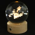 thumbnail image 4 of Bedroom Night Lamp Crystal Ball Bedside Light Universe Themed Decorative Table Light, 4 of 9