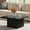 Black, variant on 31.5 Inch Square Fluted Coffee Table Mid Century Modern Living Room Cocktail Table Easy Assembly Waterproof Scratch Resistant (Black)