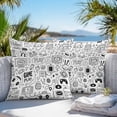 thumbnail image 3 of Throw Pillow Covers 18x18 Inch Set of 2, Video Game Waterproof Outdoor Pillow Covers, Black White Game Controller Monochrome Decorative Cushion Pillowcases for Couch, Sofa, Bed, Garden, Patio, 3 of 9
