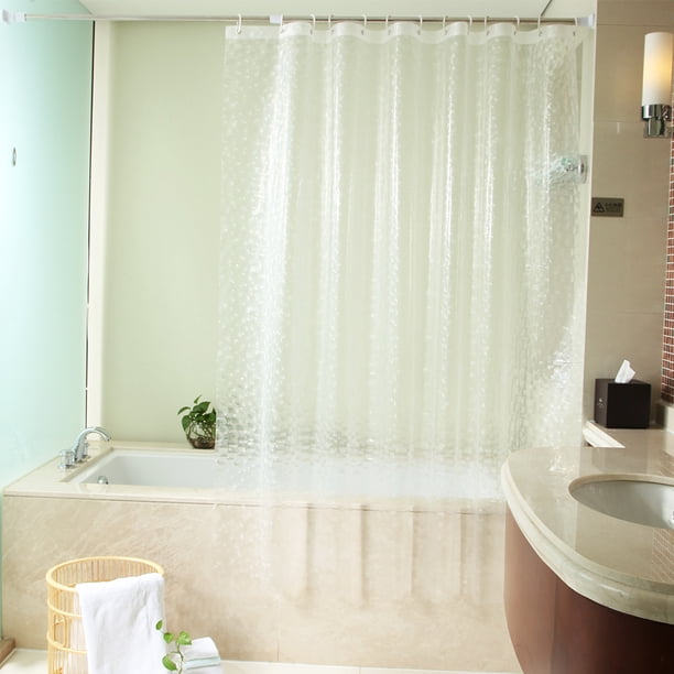 Cortina de baño Ducha Bañera Bloqueo Cortina Casa Hotel Apartamento Cortina impermeable de EVA 180x180cm Methold HA001176-01