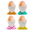 thumbnail image 1 of Fun Duck Feet Egg Cups - 2PCS Soft Plastic Cartoon Egg Holders Dishwasher Safe, 1 of 8