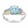 thumbnail image 2 of Colored Gemstone Square Princess Ring, 2 of 4