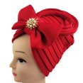 thumbnail image 1 of ENJOYW Turban Cap Bow Adjustable Women Satin Surface Breathable African Headwrap for Daily WearPolyester, 1 of 7