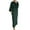 Green, variant on Elegant Women's Long Sleeve Prayer Dress Abaya Garment