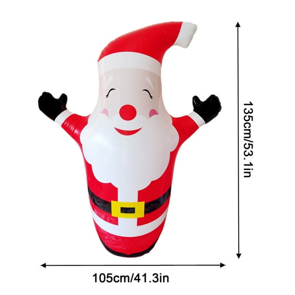 Uuowzo Christmas Inflatable Snowman Tumbler Pvc Santa Decoration Props Sandbag Toy Indoor Outdoor Christmas Decorations, B