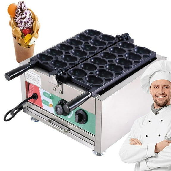 WAASOSCON Commercial Waffle Maker 3000W Smile Egg Puff Waffle Ball Irons Commercial Electric Waffle Ball Maker Bubble Skewer Muffins Baking Machine for Restaurant latest