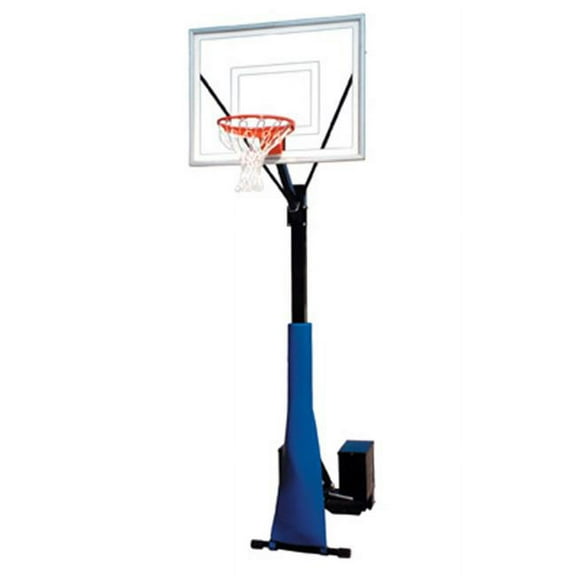 RollaSport II Steel-Acrylic Portable Basketball System, Royal Blue