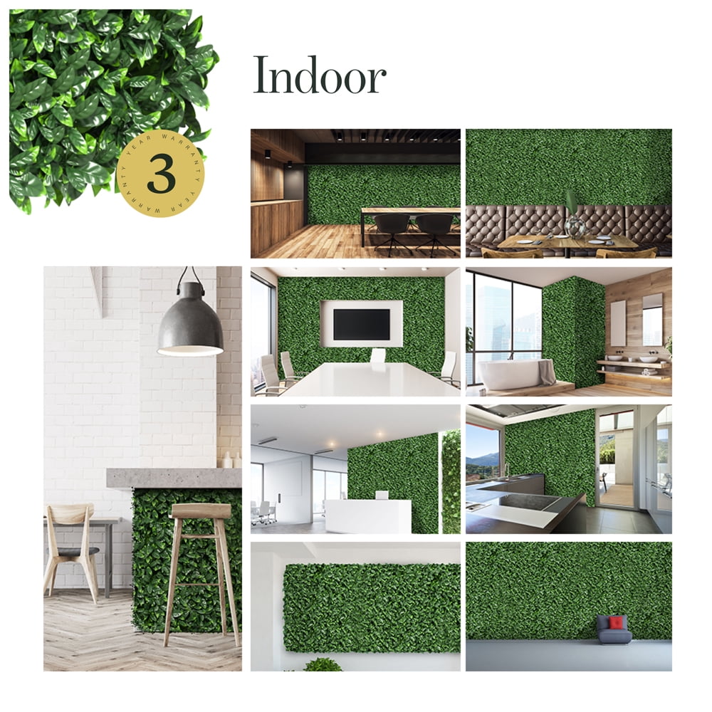 UltraHedge Privet Artificial Hedge 20" x 20" Panel, Medium Leaf 12 Pack