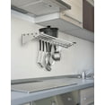 thumbnail image 5 of SAINSPEED Metal Kitchen Rack for Storage and Organization, 12" x 24" Stainless Steel Wall Mount Shelf with 10 S Hooks for Hanging Pots, Pans, Cookware in Home and Restaurant, 5 of 7