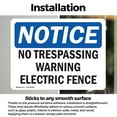 thumbnail image 3 of (2 Pack) No Trespassing Warning Electric Fence OSHA Notice Sign, 3 of 7