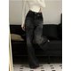 thumbnail image 5 of HOUZHOU-pantalones vaqueros de pierna ancha para mujer, Vaqueros holgados de estilo Vintage, estilo coreano, Hip Hop, Grunge Y2k, 5 of 5