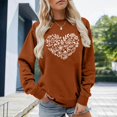 thumbnail image 2 of Arlun Fall Pumpkin Sweatshirts for Women Funny Letter Graphic Printed Sweatshirts Halloween Thanksgiving Long Sleeve Crewneck Casual Comfort Pullovers Tops Brown XXL, 2 of 4