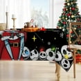 thumbnail image 4 of Merry Christmas Jack Rectangle Tablecloth 60 x 84 Inch, Xmas Sally Skull Black Decorative Cloth Dining Table Cover, Funny Holiday Dinner Party Picnic Decoration, 4 of 6