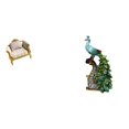 thumbnail image 1 of sofá de casa de muñecas,Muebles de casa de muñecas,modelo de sofá de casa de muñecas,decoración,Figura de escritorio,Estante de estatua de pavo real para escritorio,decoración del, 1 of 8