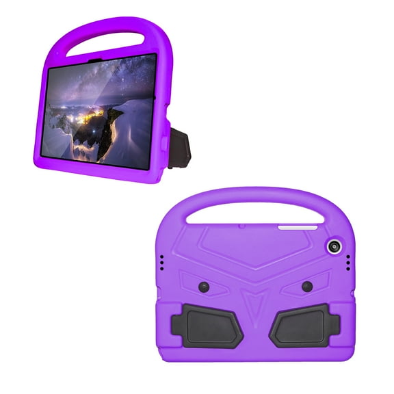 Allytech Galaxy Tab A9 Case Cover for Kids Toddler, EVA Rubber Lightweight Handle Stand Rugged Shockproof Cute Design Kids Friendly Case for Samsung Galaxy Tab A9 8.7" SM-X110 X115 X116 - Purple
