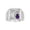Amethyst, variant on Men's Rings Sterling Silver Rings Lucky Nugget Horse Head 6X4MM Oval Gemstone & Diamond Ring Lapis September Birthstone Rings For Men Size 10