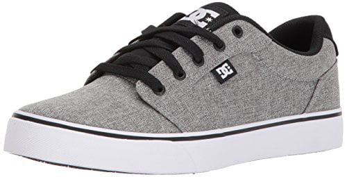 DC Men's Anvil TX SE Skate Shoe, Black/Grey/White, 9 D D US 