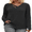 Black, variant on NISVIYA Winter Womens Plus Size Sweaters Blouses Elegant Long Sleeve Chic V Neck Pullover Black