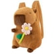 thumbnail image 2 of Mochila de capibara, adorable mochila de felpa de moda para fiestas, uso diario, viajes Flor rosa, 2 of 8
