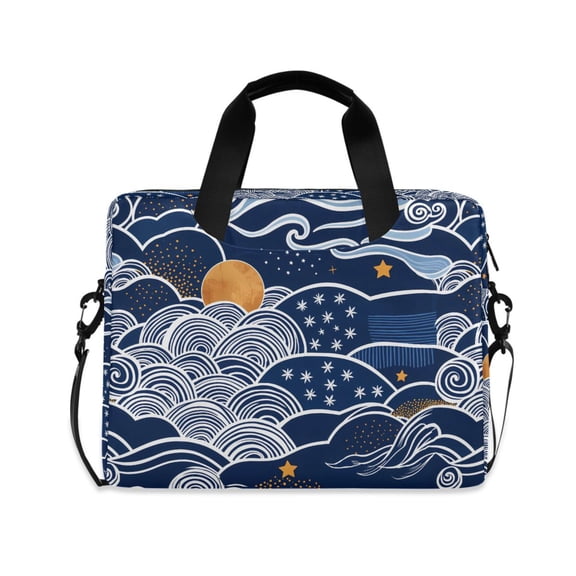 FORMRS 16" Laptop Bag Carrying Sleeve Case with Handle Travel Shoulder Briefcase, Blue Night Sky