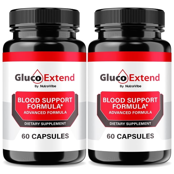 (2 Pack) Gluco Extend Capsules - Official GlucoExtend Pills to Maintain Overall Health, All Natural Blood Formula For Healthy and Stable Levels, Blood Support Review (120 Capsules)