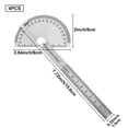 thumbnail image 2 of 4Pcs Angle Protractor Angle Finder, 0-180° Round Head Protractor Angle Ruler, Rotary Angle Finder Tool, 2 of 5