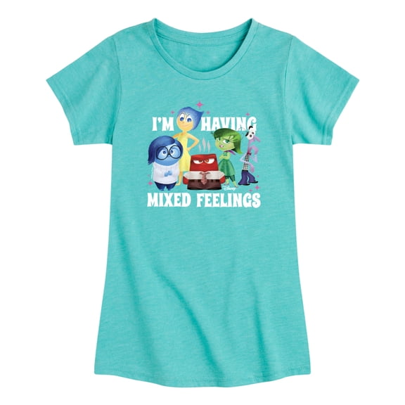 Inside Out - Mixed Feelings - Toddler Girls Fitted Short Sleeve T-Shirt