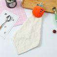 thumbnail image 1 of Coral Velvet Fruit Hand Towel Cartoon Cute Creative Kitchen Hand Towel Household Absorbent Hanging Type,White 2PCS, 1 of 6